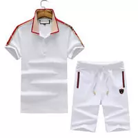 swim short and t-shirt gucci Tracksuit running shoulder logo withe